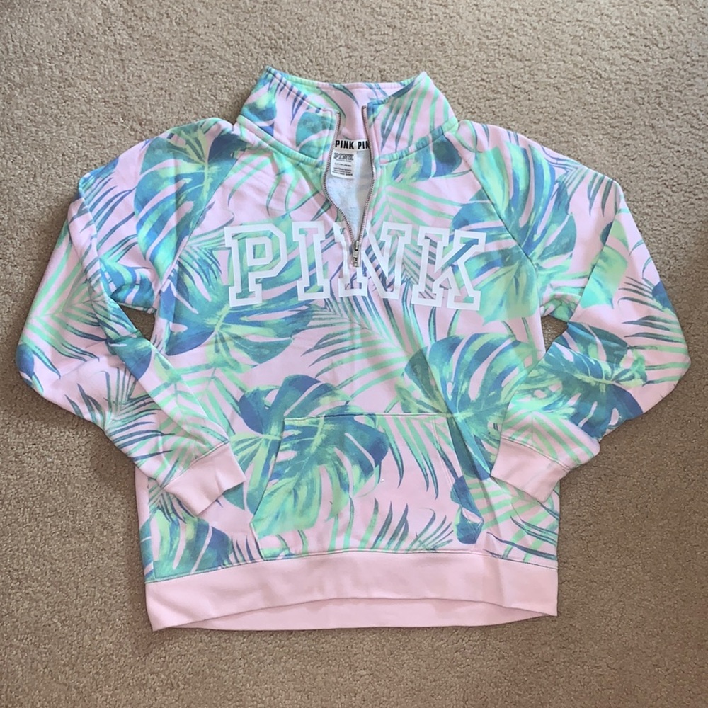 Pink quarter zip